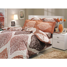 Комплект постельного белья Hobby home collection 2-х сп, поплин, Amanda, коричневый (1501000617)