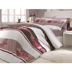 Комплект постельного белья Hobby home collection 2-х сп, поплин, Rota, бордовый (1501000683)