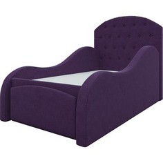 Детская кровать Мебелико Майя микровельвет фиолетовый АртМебель