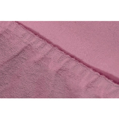 Простыня Ecotex махровая на резинке 90х200х20 см (ПРМ09 фиолетовый)