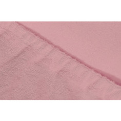 Простыня Ecotex махровая на резинке 90х200х20 см (ПРМ09 розовый)