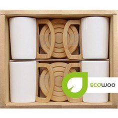 Набор 4 кружки на подставках Ecowoo (2012248U)
