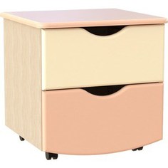 Тумба мобильная Compass ДК-8К абрикос шагрень/ваниль шагрень