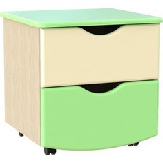 Тумба мобильная Compass ДК-8К эвалипт шагрень/ваниль шагрень