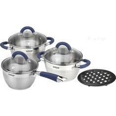 Набор посуды 7 предметов Vitesse Blue Arch (VS-2046)