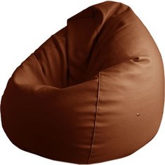 Кресло-груша Папа Пуф Экокожа коричневый