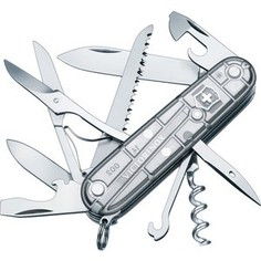 Нож перочинный Victorinox Huntsman 1.3713.T7 (91мм, 15 функций, полупрозрачный серебристый)