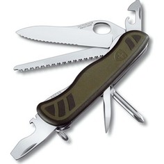 Нож перочинный Victorinox Military 0.8461.MWCH (c фиксатором лезвия 10 функций, зеленый)