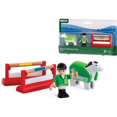 Brio набор для тренировки лошадки с 2 барьерами, 1 фигигрка и попона (33795)