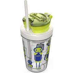 Детский стакан для воды с трубочкой 0.35 л Contigo Snack tumbler (contigo0628) зеленый