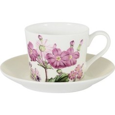 Чашка с блюдцем Anna Lafarg Stechcol Лаура кремовая (AL-17821D-CRE-TCS-ST)