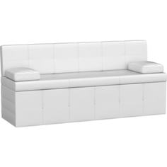 Кухонный диван Мебелико Лео эко-кожа белый АртМебель