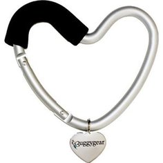 Крепление для сумок Buggygear (Багги Гир) Сердечко silver/black