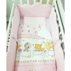 Комплект в кроватку By Twinz 6 пр. Облачка КЛАССИКА розовый