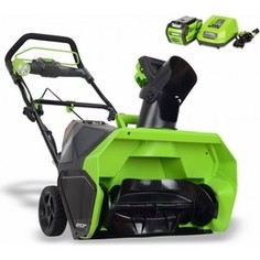 Снегоуборщик аккумуляторный GreenWorks GD40SB с аккумулятором 4 А.ч и зарядным устройством (2600607)