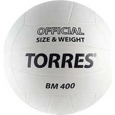 Мяч волейбольный любительский Torres BM400 арт. V30015, размер 5, бело-черный