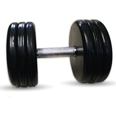 Гантель MB Barbell Классик с вращающейся ручкой хром 25 кг