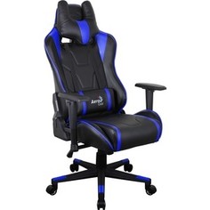 Кресло для геймера Aerocool AC220 AIR-BB черно-синее с перфорацией
