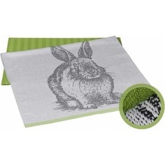 Набор кухонных полотенец Hobby home collection Rabbit зелёный 50x70 2 штуки (1501001628)