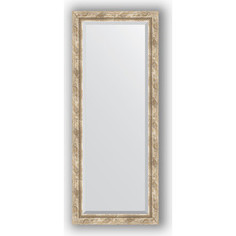 Зеркало с фацетом в багетной раме поворотное Evoform Exclusive 58x143 см, прованс с плетением 70 мм (BY 3537)