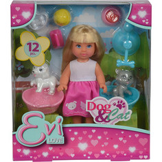 Simba Кукла Еви, набор Домашние питомцы, 12см., 12/96 (5733044)