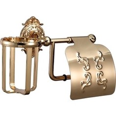 Бумагодержатель с крышкой и освежителем воздуха Hayta Gabriel Classic Gold (13903-3B/GOLD) золото