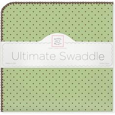 Фланелевая пеленка SwaddleDesigns для новорожденного Lime w/BR Dot (SD-014LM)