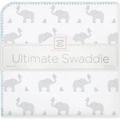 Фланелевая пеленка SwaddleDesigns для новорожденного PB Elephants/Chicks (SD-460PB)