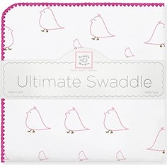 Фланелевая пеленка SwaddleDesigns для новорожденного Pink Chickies (SD-162P)