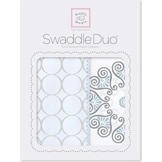 Набор пеленок SwaddleDesigns Swaddle Duo Blue Mod Medallion (SD-358B)