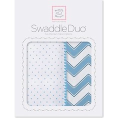 Набор пеленок SwaddleDesigns Swaddle Duo Blue Classic Chevron (SD-484B)