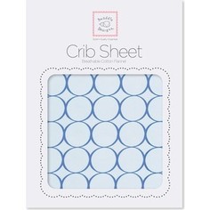 Детская простынь SwaddleDesigns Fitted Crib Sheet True Blue Mod (SD-436TB)