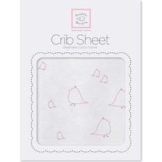 Детская простынь SwaddleDesigns Fitted Crib Sheet Pink Chickies (SD-447P)