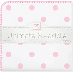 Пеленка фланель для новорожденного SwaddleDesigns Ultimate Big Dots Pink