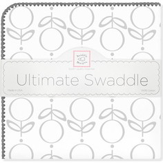 Пеленка фланель для новорожденного SwaddleDesigns Ultimate Lolli Fleur Sterling