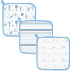 Детские мочалки SwaddleDesigns Washcloth Muslin Blue Forest (SDM-710B)