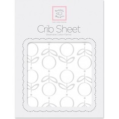 Детская простынь SwaddleDesigns Fitted Crib Sheet Sterling Lolli Fleur (SD-603ST)