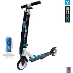 Самокат 2-х колесный Y-Scoo RT CITY 145 Hong Kong aqua+white