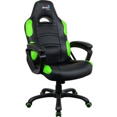 Кресло для геймера Aerocool AC80C AIR-BG черно-зеленое с перфорацией