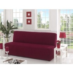 Чехол для двухместного дивана без подлокотников Karna бордовый (2650/CHAR002)