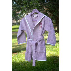 Халат детский Pupilla бамбук с вышивкой Kids светло-лаванда 6-8 Лет (2945/CHAR003)