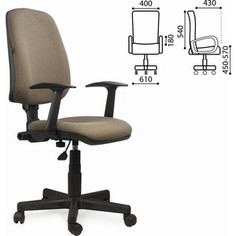 Кресло оператора Brabix Basic MG-310 с подлокотниками коричневое KB-28 531414