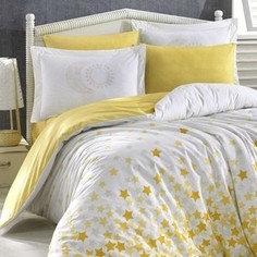 Комплект постельного белья Hobby home collection 1,5 сп, поплин, StarS жёлтый (1501001771)