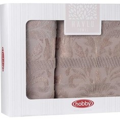 Набор из 2 полотенец Hobby home collection Versal (50x90/70x140) коричневый (1501001824)