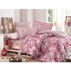 Комплект постельного белья Hobby home collection Евро, сатин, Romina розовый (1501001370)