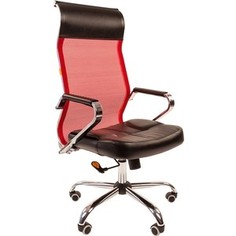 Офисное кресло Chairman 700 экопремиум черный/сетка красная 5002