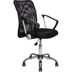 Кресло Алвест AV 217 CH (682 SL) комби сетка TW сетка 470/455 черная/черная