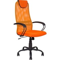 Кресло Алвест AV 142 ML (142) MK кз TW сетка ,сетка однослойная 311/456/473 черная/оранжевая/оранжевая