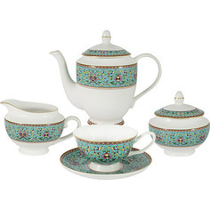 Чайный сервиз 15 предметов на 6 персон Anna Lafarg Stechcol Восточный дворец (AL-13861-BLU-TS/15-ST)