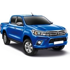 Пороги Black new Rival для Toyota Hilux (2015-н.в.), 193 см, алюминий, F193ALB.5708.1